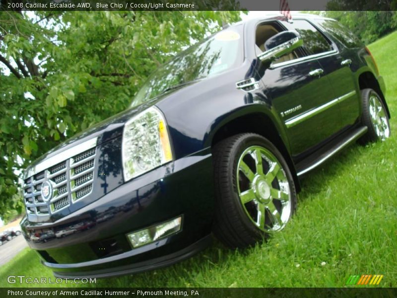 Blue Chip / Cocoa/Light Cashmere 2008 Cadillac Escalade AWD