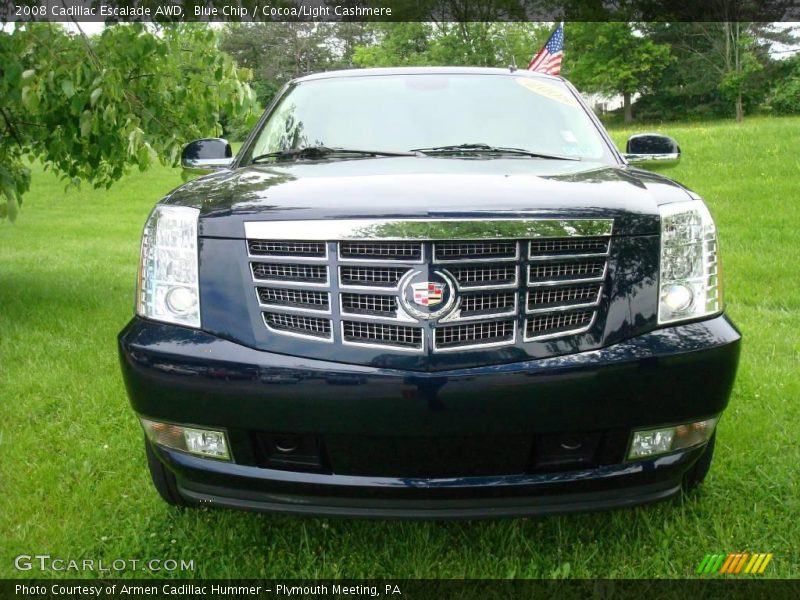 Blue Chip / Cocoa/Light Cashmere 2008 Cadillac Escalade AWD