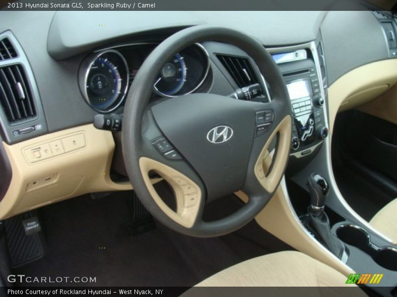 Sparkling Ruby / Camel 2013 Hyundai Sonata GLS