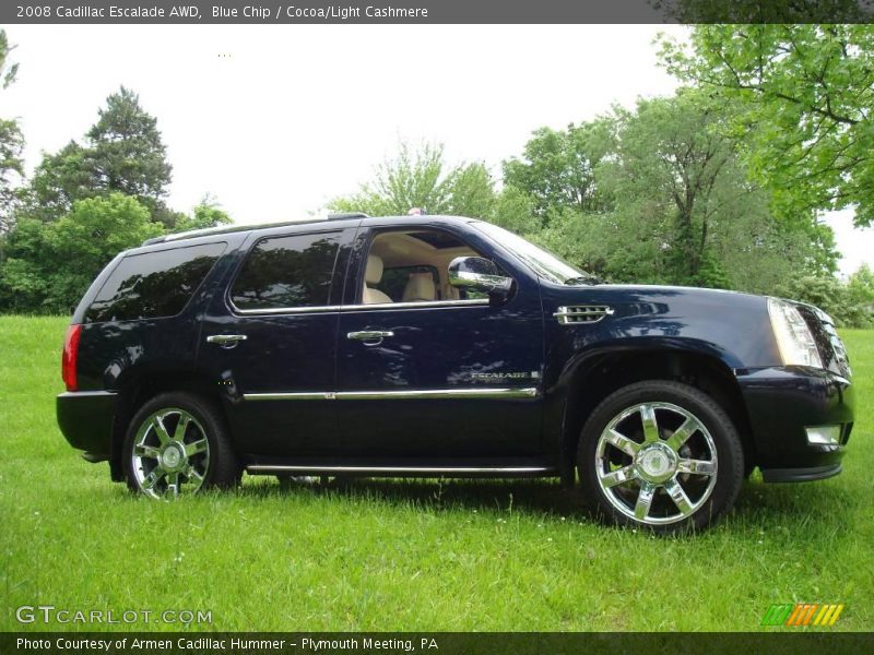 Blue Chip / Cocoa/Light Cashmere 2008 Cadillac Escalade AWD
