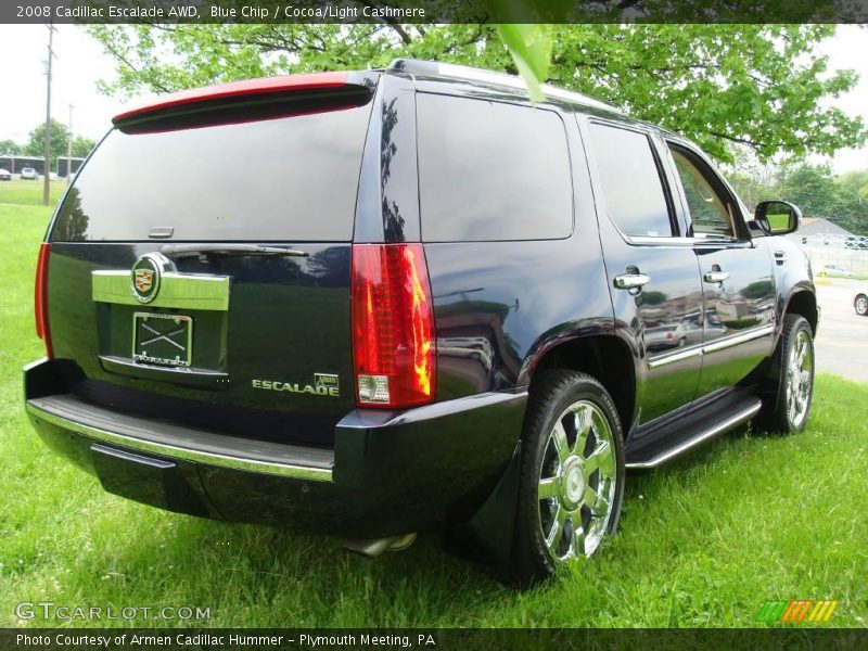Blue Chip / Cocoa/Light Cashmere 2008 Cadillac Escalade AWD