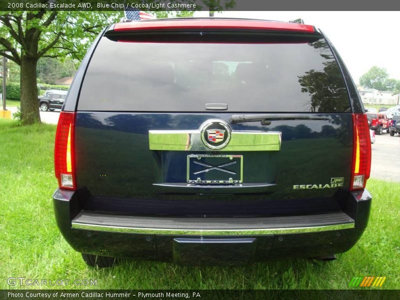 Blue Chip / Cocoa/Light Cashmere 2008 Cadillac Escalade AWD