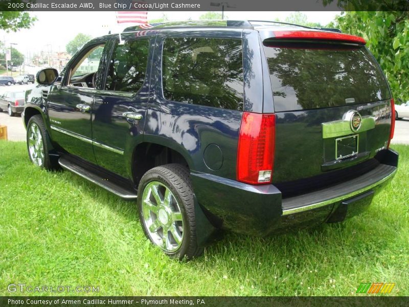 Blue Chip / Cocoa/Light Cashmere 2008 Cadillac Escalade AWD