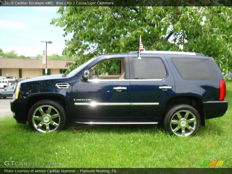 Blue Chip / Cocoa/Light Cashmere 2008 Cadillac Escalade AWD