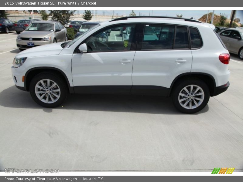 Pure White / Charcoal 2015 Volkswagen Tiguan SE