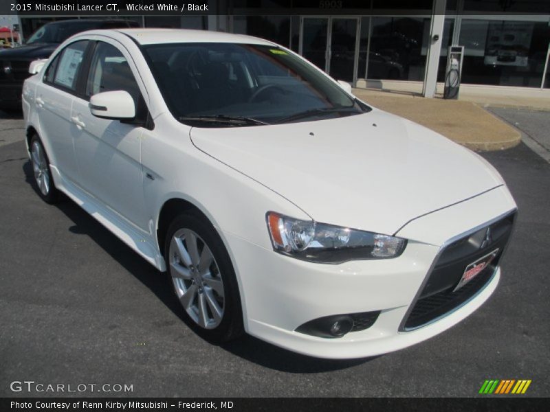 Wicked White / Black 2015 Mitsubishi Lancer GT