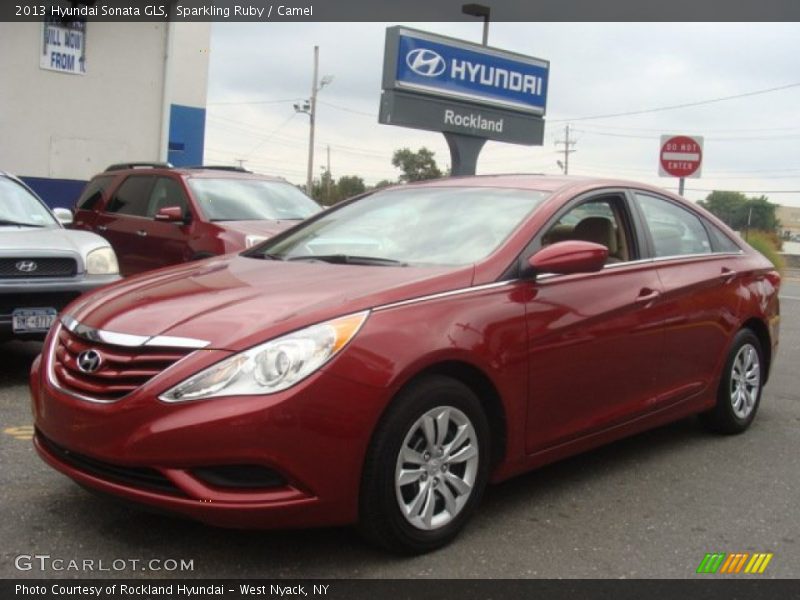 Sparkling Ruby / Camel 2013 Hyundai Sonata GLS
