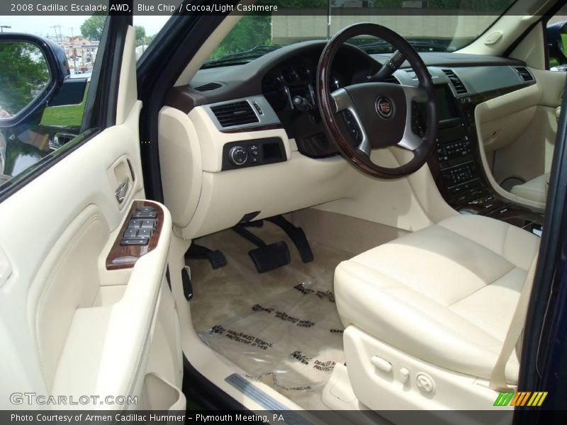 Blue Chip / Cocoa/Light Cashmere 2008 Cadillac Escalade AWD