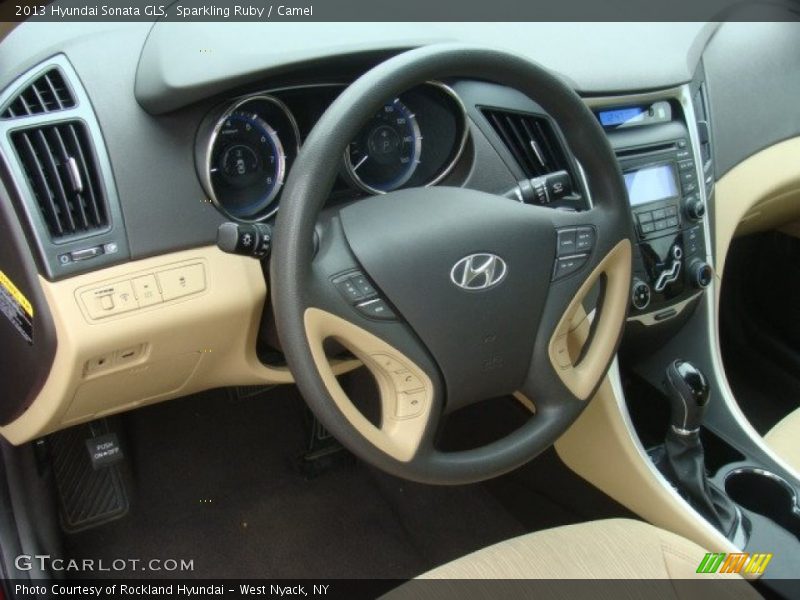 Sparkling Ruby / Camel 2013 Hyundai Sonata GLS