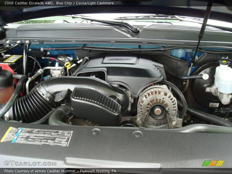 Blue Chip / Cocoa/Light Cashmere 2008 Cadillac Escalade AWD
