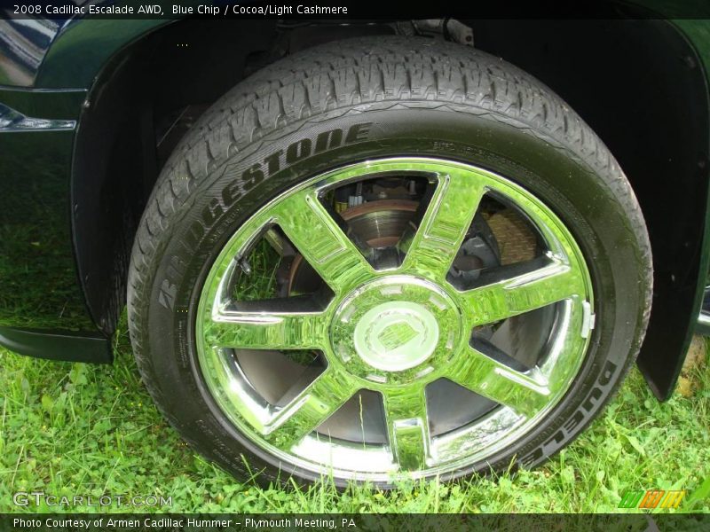 Blue Chip / Cocoa/Light Cashmere 2008 Cadillac Escalade AWD