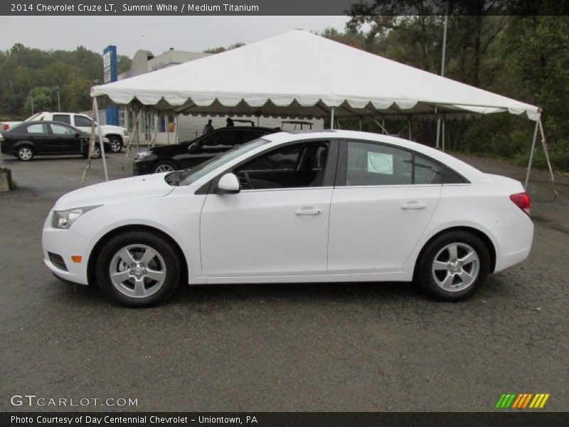 Summit White / Medium Titanium 2014 Chevrolet Cruze LT