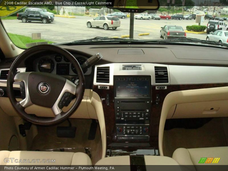 Blue Chip / Cocoa/Light Cashmere 2008 Cadillac Escalade AWD