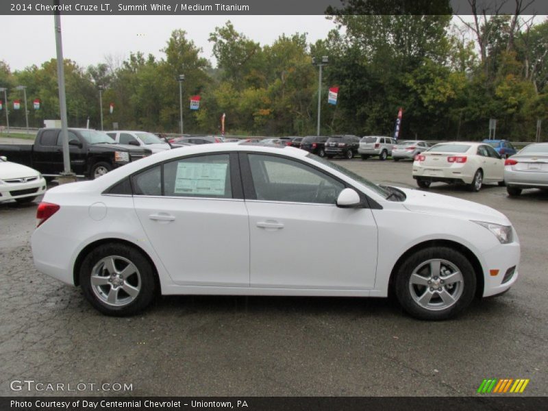 Summit White / Medium Titanium 2014 Chevrolet Cruze LT
