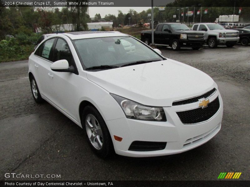 Summit White / Medium Titanium 2014 Chevrolet Cruze LT