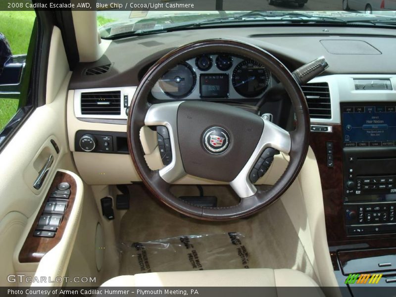 Blue Chip / Cocoa/Light Cashmere 2008 Cadillac Escalade AWD
