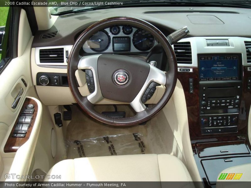 Blue Chip / Cocoa/Light Cashmere 2008 Cadillac Escalade AWD