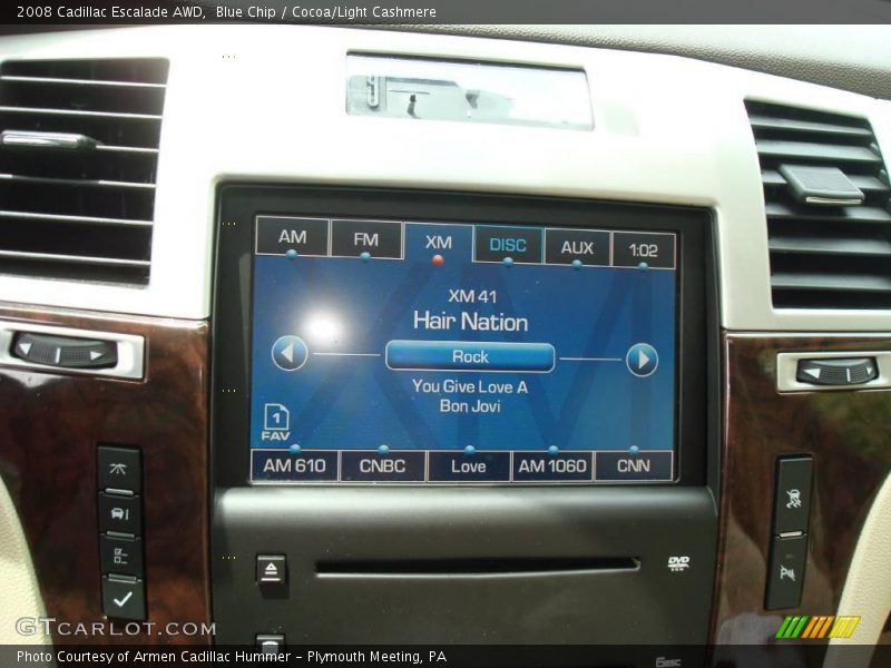 Blue Chip / Cocoa/Light Cashmere 2008 Cadillac Escalade AWD