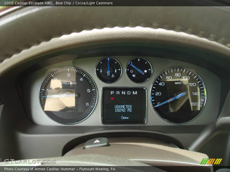 Blue Chip / Cocoa/Light Cashmere 2008 Cadillac Escalade AWD