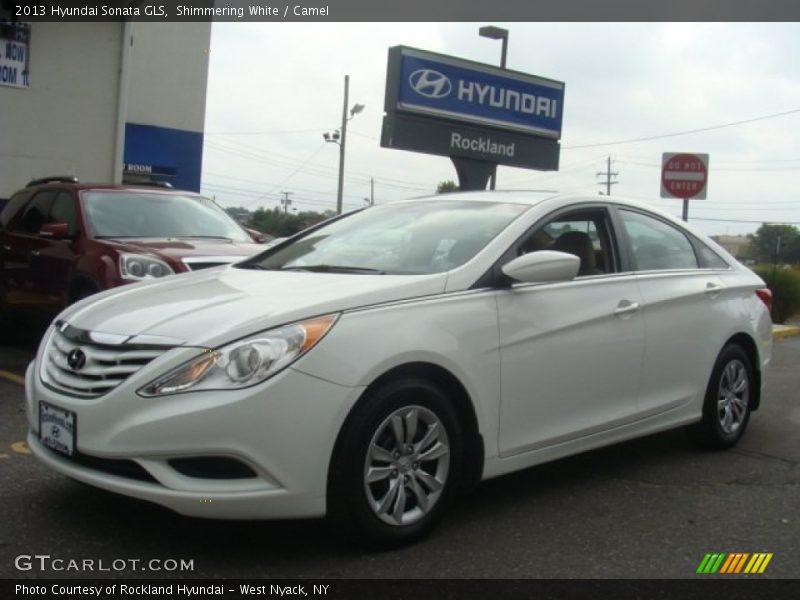 Shimmering White / Camel 2013 Hyundai Sonata GLS