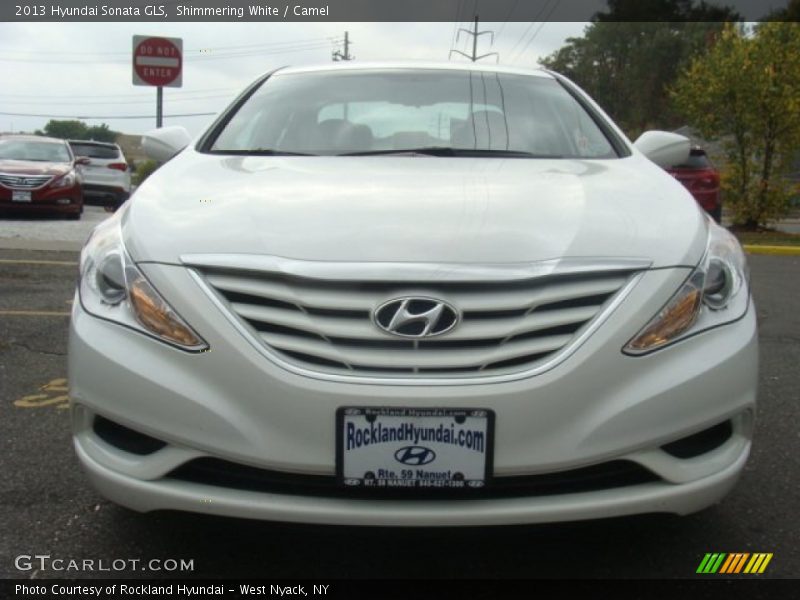 Shimmering White / Camel 2013 Hyundai Sonata GLS