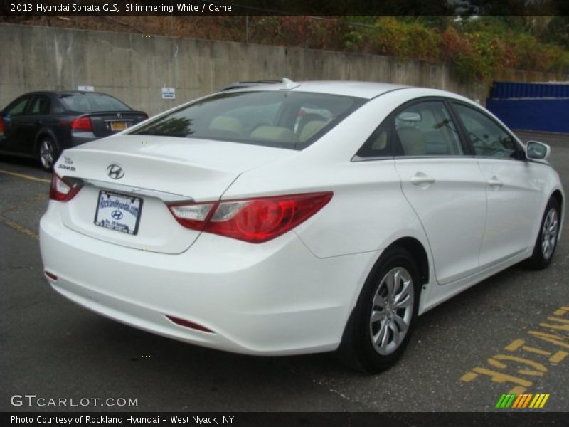 Shimmering White / Camel 2013 Hyundai Sonata GLS