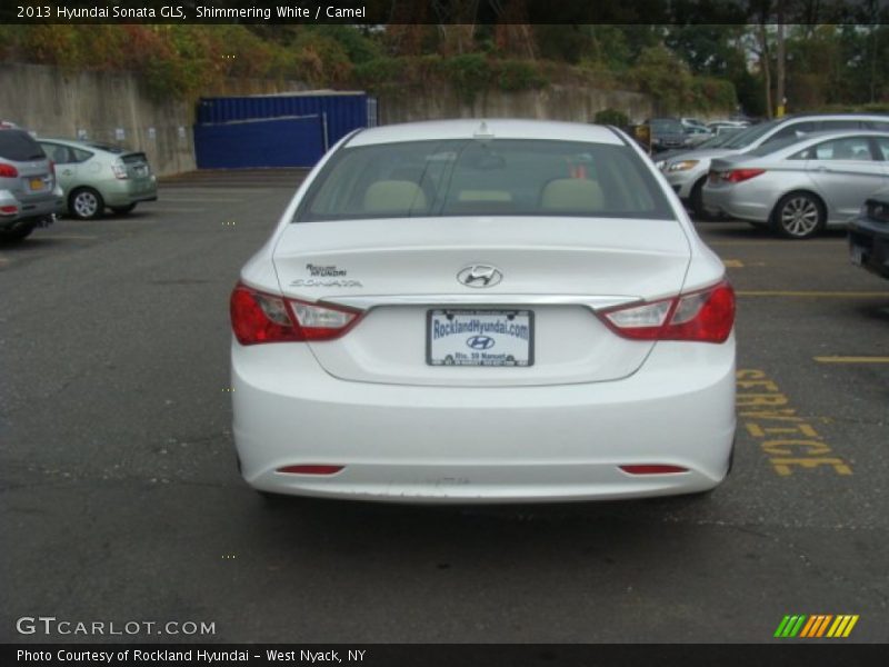Shimmering White / Camel 2013 Hyundai Sonata GLS