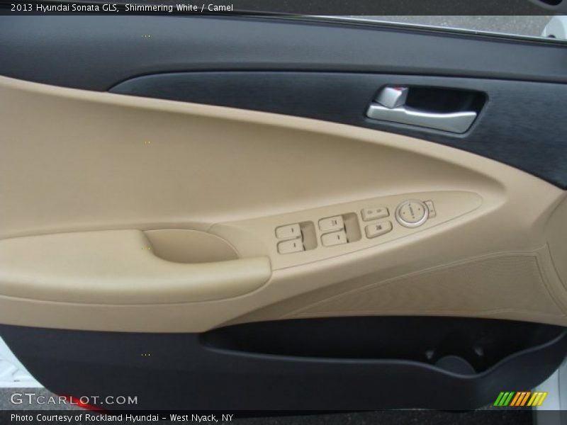 Shimmering White / Camel 2013 Hyundai Sonata GLS