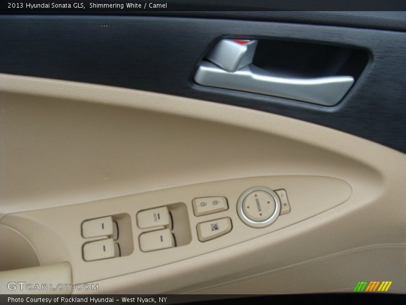 Shimmering White / Camel 2013 Hyundai Sonata GLS