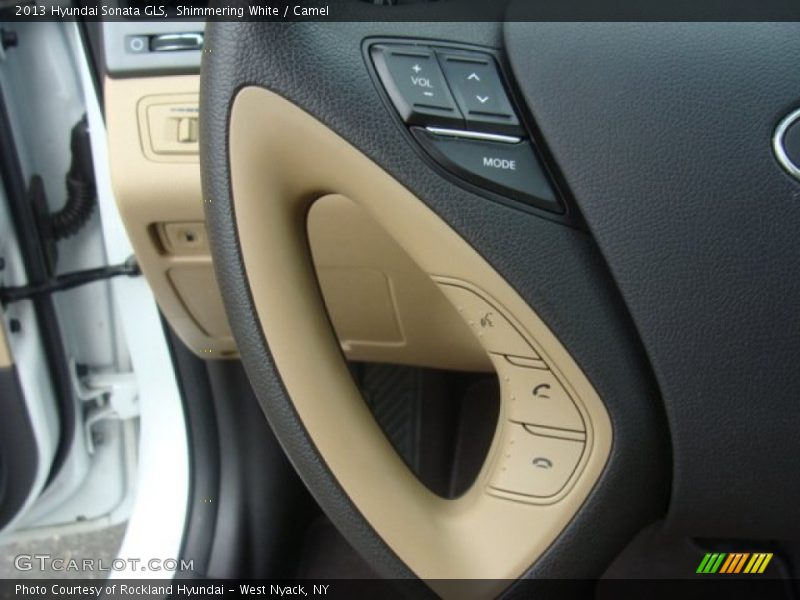 Shimmering White / Camel 2013 Hyundai Sonata GLS
