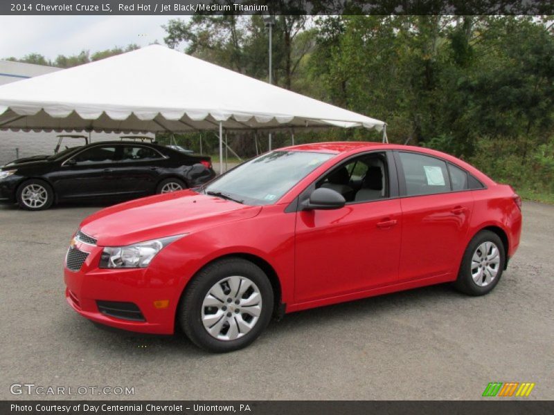 Red Hot / Jet Black/Medium Titanium 2014 Chevrolet Cruze LS