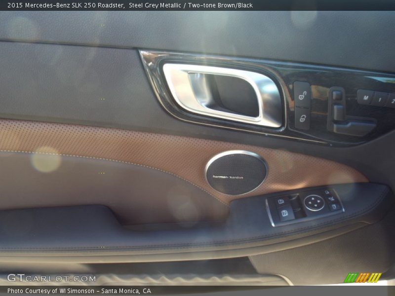 Steel Grey Metallic / Two-tone Brown/Black 2015 Mercedes-Benz SLK 250 Roadster