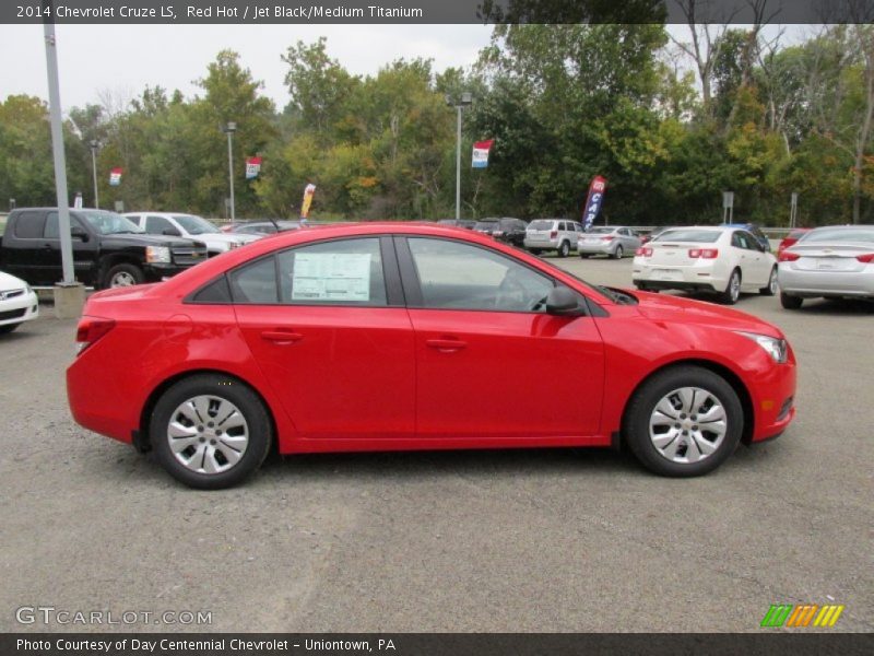Red Hot / Jet Black/Medium Titanium 2014 Chevrolet Cruze LS