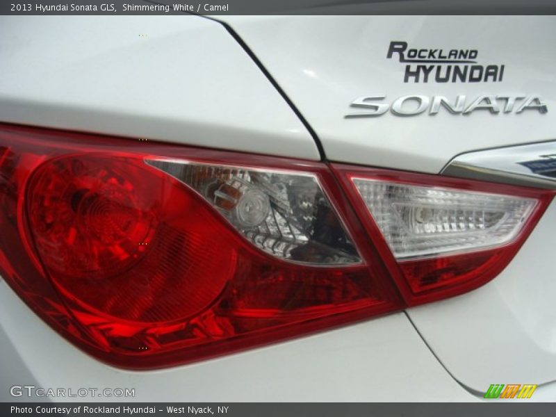 Shimmering White / Camel 2013 Hyundai Sonata GLS