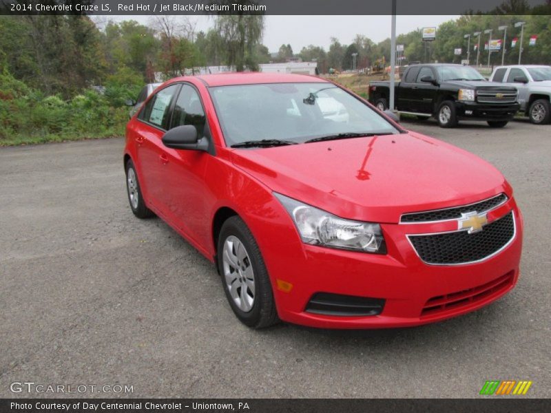 Red Hot / Jet Black/Medium Titanium 2014 Chevrolet Cruze LS