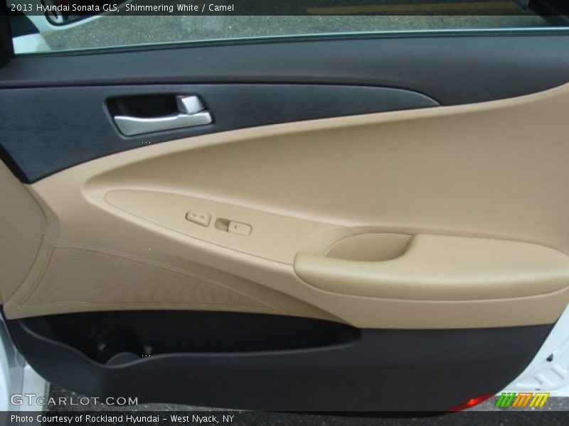 Shimmering White / Camel 2013 Hyundai Sonata GLS