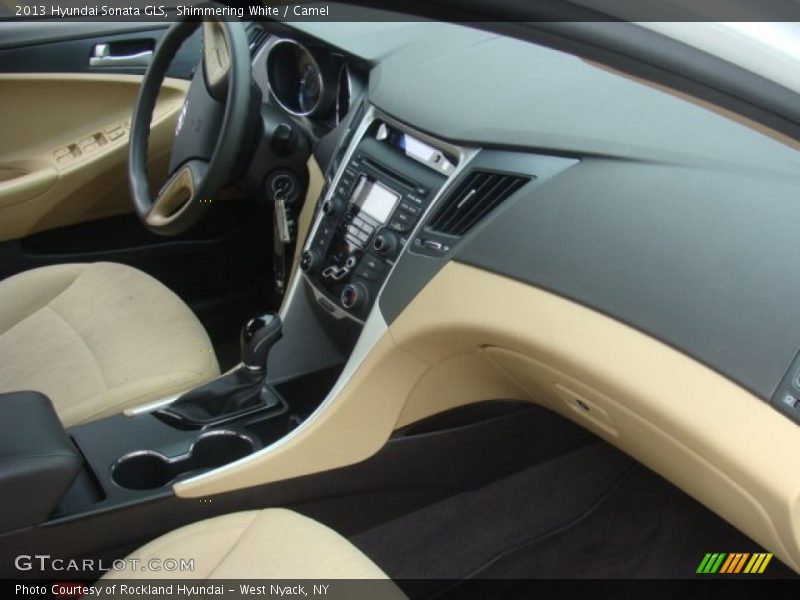 Shimmering White / Camel 2013 Hyundai Sonata GLS