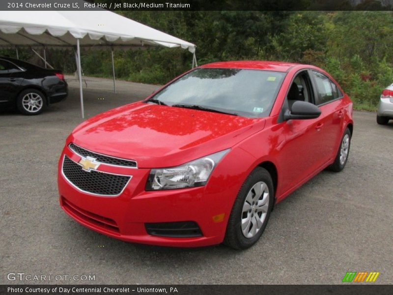 Red Hot / Jet Black/Medium Titanium 2014 Chevrolet Cruze LS