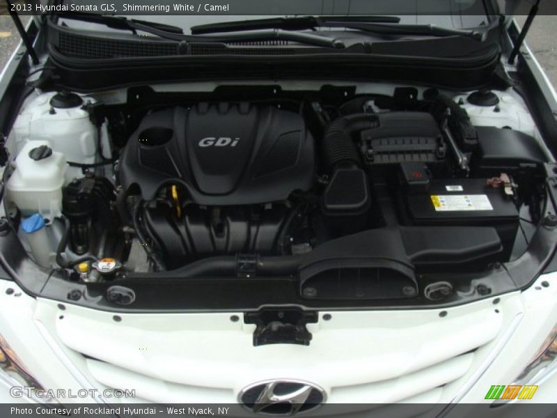 Shimmering White / Camel 2013 Hyundai Sonata GLS