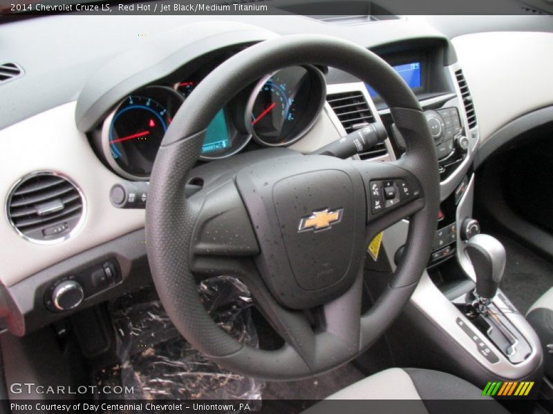 Red Hot / Jet Black/Medium Titanium 2014 Chevrolet Cruze LS