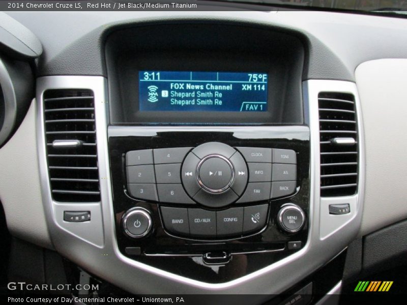 Red Hot / Jet Black/Medium Titanium 2014 Chevrolet Cruze LS