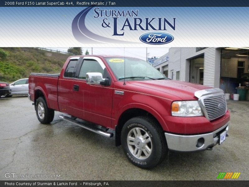 Redfire Metallic / Tan 2008 Ford F150 Lariat SuperCab 4x4