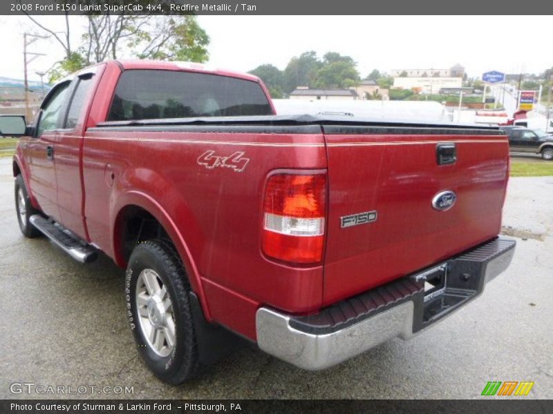 Redfire Metallic / Tan 2008 Ford F150 Lariat SuperCab 4x4