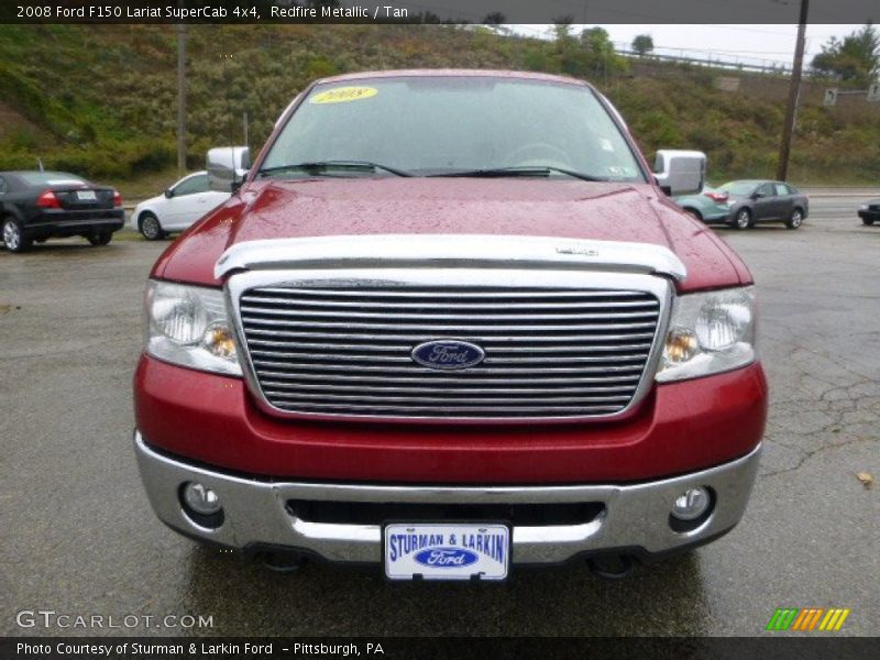Redfire Metallic / Tan 2008 Ford F150 Lariat SuperCab 4x4