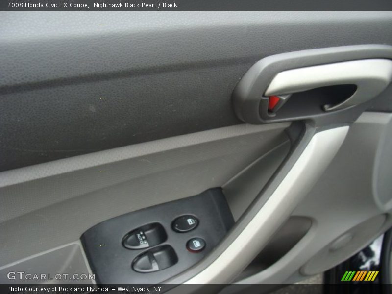 Nighthawk Black Pearl / Black 2008 Honda Civic EX Coupe