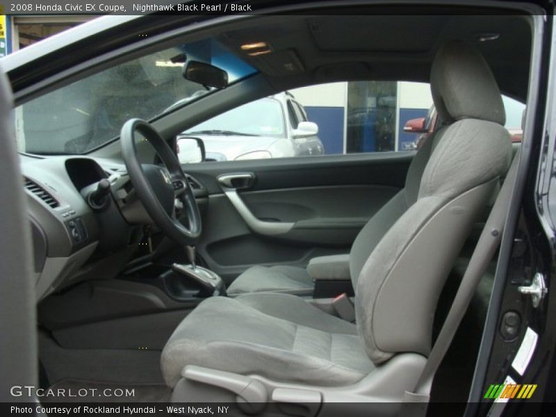 Nighthawk Black Pearl / Black 2008 Honda Civic EX Coupe