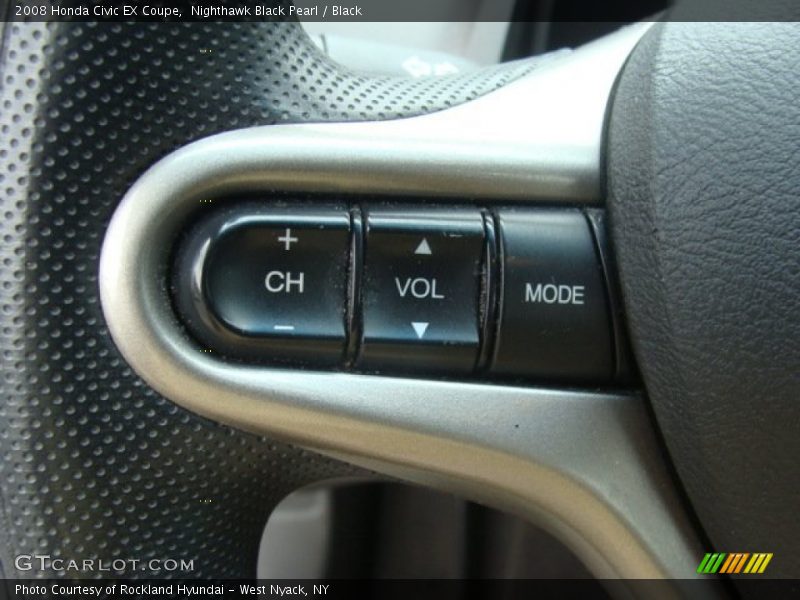 Nighthawk Black Pearl / Black 2008 Honda Civic EX Coupe