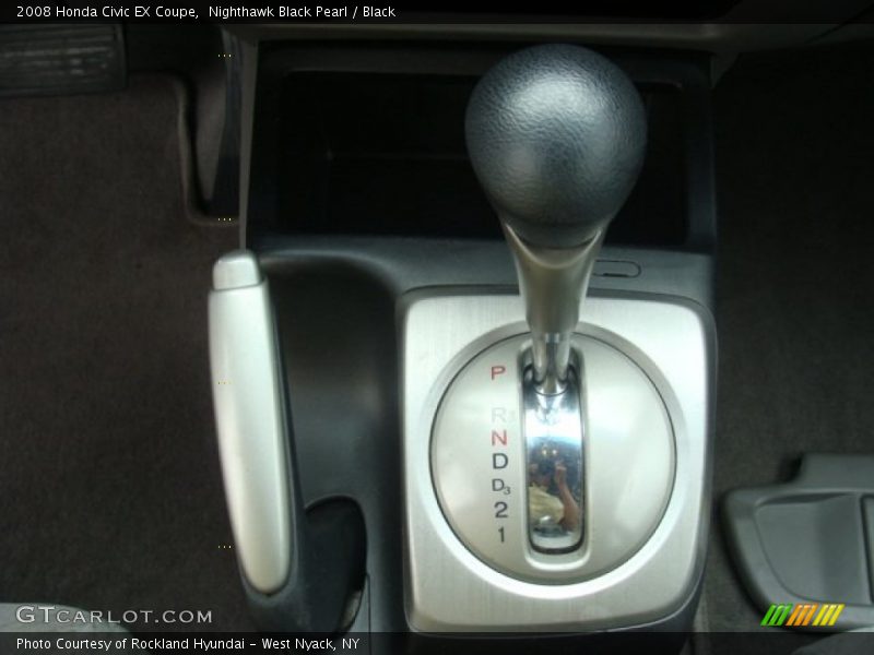 Nighthawk Black Pearl / Black 2008 Honda Civic EX Coupe