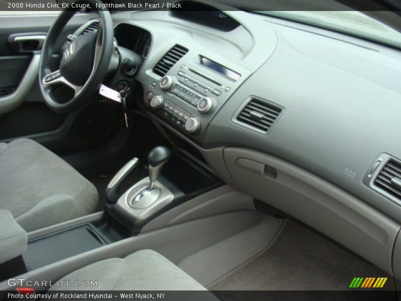 Nighthawk Black Pearl / Black 2008 Honda Civic EX Coupe