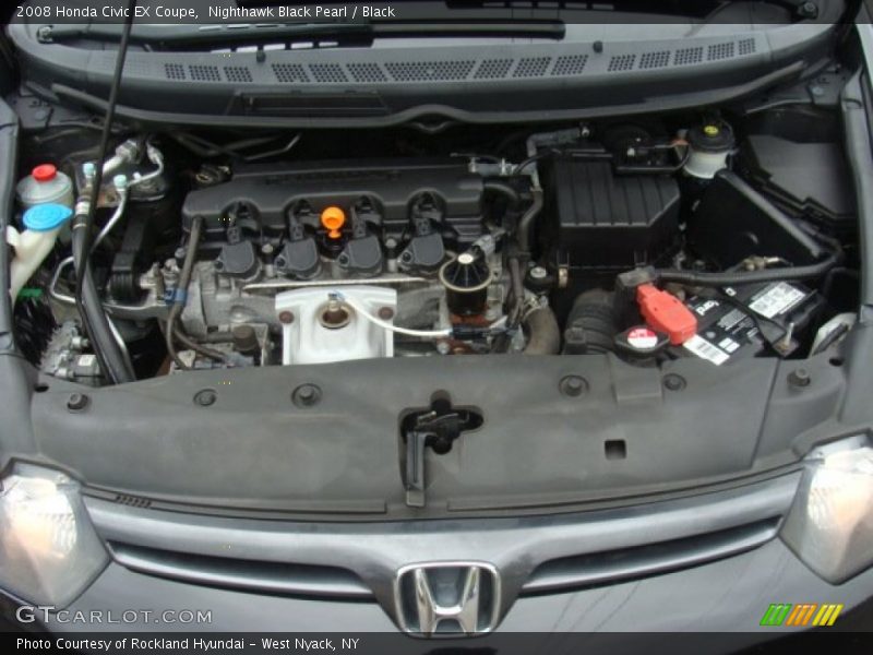 Nighthawk Black Pearl / Black 2008 Honda Civic EX Coupe